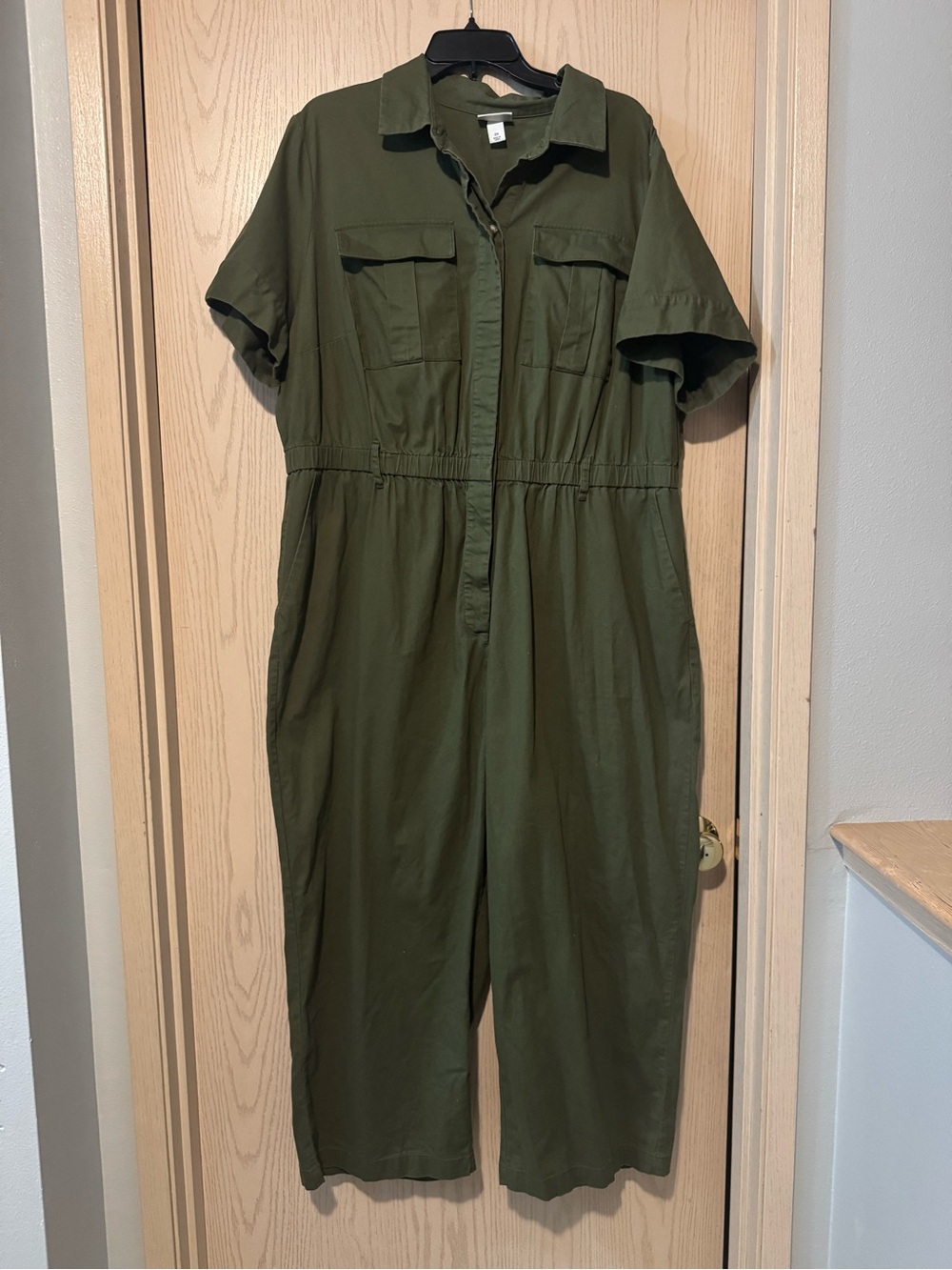 Ava & Viv Olive Green Short Sleeve Utility Jumpsuit⁠ size 2X